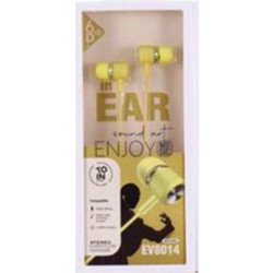 Elmcoei EV8014 Handsfree In-Ear 3.5mm Yellow