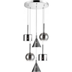 Luma Κρεμαστό Φωτιστικό Οροφής Πολύφωτο G9 Φ40cm 114-01047-13-smoke