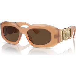 Versace VE4425U 546773 Γυναικεία Γυαλιά Ηλίου Ορθογώνια Κοκάλινα Πορτοκαλί με Καφέ Polarized Φακό