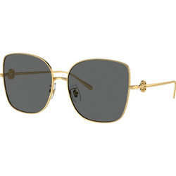 Tory Burch TB6106D 334387 Γυναικεία Γυαλιά Ηλίου Πεταλούδα Μεταλλικά Χρυσά με Μαύρο Polarized Φακό