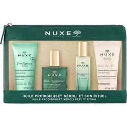 Nuxe Neroli Beauty Ritual Parfum 15ml + Scrub 30ml + Dry Oil 30ml + Shower Gel 30ml
