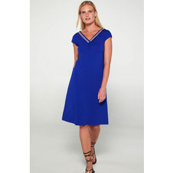 Vamp Midi Καλοκαιρινό Καθημερινό Φόρεμα Royal Blue 20510