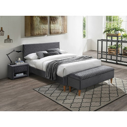 Diommi Azurro Κρεβάτι Διπλό Βελούδινο 140x200cm 80-2524