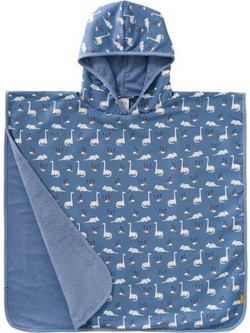 Fresk Dino Παιδικό Πόντσο Θαλάσσης Microfiber Μπλέ 59x59cm FR-SW2407-04