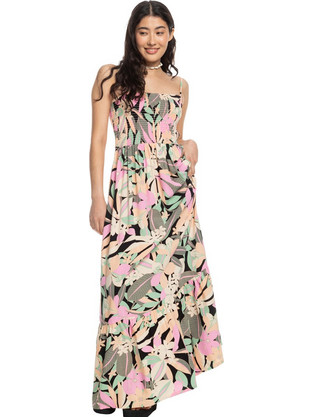 Roxy Soft Memories Maxi Καλοκαιρινό Καθημερινό Φόρεμα Floral Πολύχρωμο ERJWD03782-KVJ6