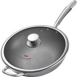 Dsp Wok Αλουμινίου Αντικολλητικό με Καπάκι 32cm KLN-567156