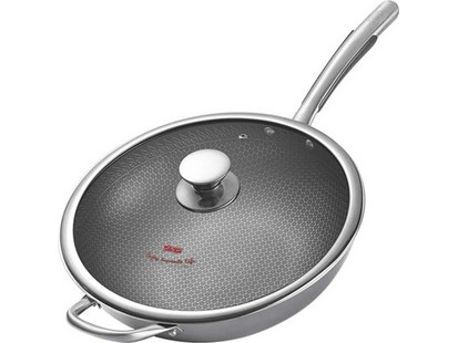Dsp Wok Αλουμινίου Αντικολλητικό με Καπάκι 32cm KLN-567156