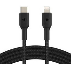 Belkin Braided USB-C to Lightning Cable 2m Black CAA004BT2MBK