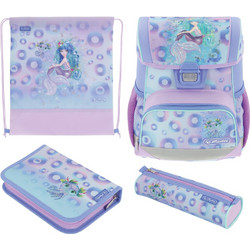 Herlitz Loop Plus Mystic Mermaid Σχολική Τσάντα Πλάτης Δημοτικού Γαλάζια 50046201