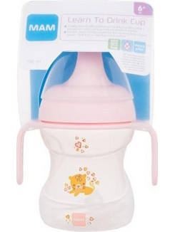 Mam Learn To Drink Cup Cat Blush 6m+ 190ml
