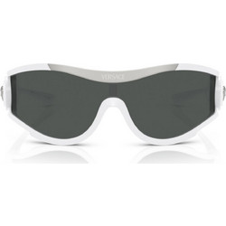 Versace VE4475 314/87 Ανδρικά Γυαλιά Ηλίου Μάσκα Κοκάλινα Λευκά με Μαύρο Φακό