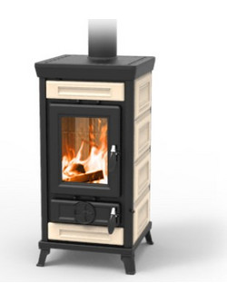Thermorossi Sofia Evo Maiolica Μαντεμένια Ξυλόσομπα 7.4kW