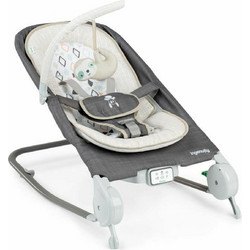 Ingenuity Happy Belly Ηλεκτρικό Relax Μωρού Κούνια με Μουσική & Δόνηση Γκρι S7198660