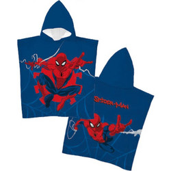 Borea Spider-Man Παιδικό Πόντσο Θαλάσσης Microfiber Navy Μπλε 55x110cm
