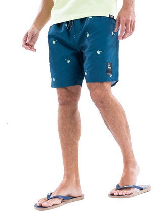 District75 Ανδρικό Μαγιό Σορτς με Σχέδια Navy Μπλε 124MSW-041-013