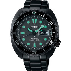 Seiko Prospex Ανδρικό Ρολόι Αυτόματο με Μαύρο Μεταλλικό Μπρασελέ SRPK43K1