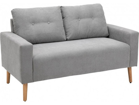 HOMCOM Διθέσιος Καναπές Γκρι 145x76x88cm 833-902GY