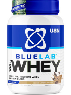 USN BlueLab 100% Whey Premium Cookies & Cream Πρωτεΐνη Ορού Γάλακτος Γράμμωσης 908gr