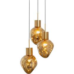Kare Design Supernova Κρεμαστό Φωτιστικό Οροφής Τρίφωτο Χρυσό KA-56425