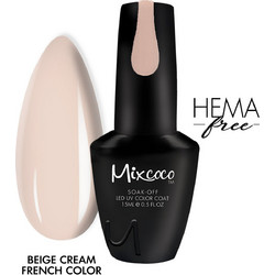 Mixcoco Beige Cream French Ημιμόνιμο Βερνίκι Νυχιών για Γαλλικό Μανικιούρ 15ml