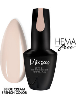 Mixcoco Beige Cream French Ημιμόνιμο Βερνίκι Νυχιών για Γαλλικό Μανικιούρ 15ml