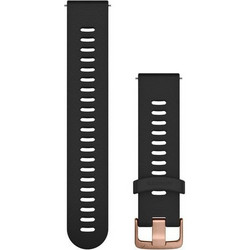 Garmin Quick Release Λουράκι Σιλικόνης Black / Rose Gold (Forerunner 645)