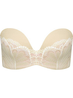 Wonderbra Σουτιέν Strapless Push Up χωρίς Μπανέλα Εκρού W031U