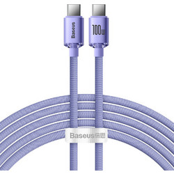 Baseus Crystal Shine Series Braided USB-C to USB-C 100W 2m Purple CAJY000705