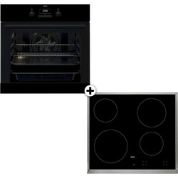 AEG Φούρνος Ηλεκτρικός Άνω Πάγκου 72lt 56cm HK624000XB με Κεραμικές Εστίες BES331111B