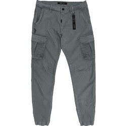 Double Ανδρικό Παντελόνι Cargo Joggers Ελαστικό Slim Εφαρμογή Ανθρακί CCP-416