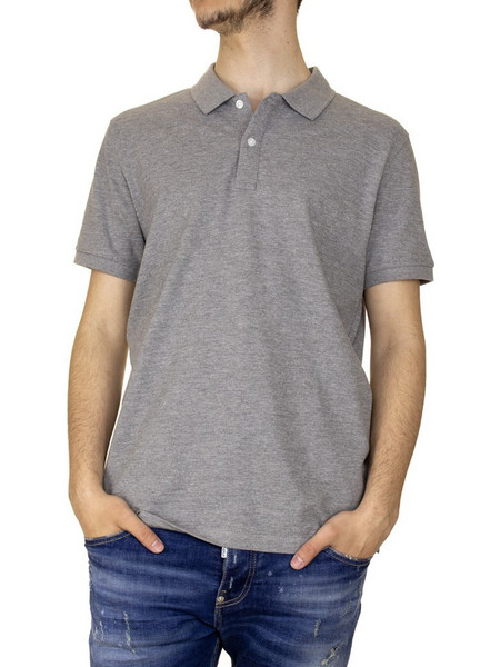 Celio Teone Ανδρική Μπλούζα Polo Κοντομάνικη Γκρι