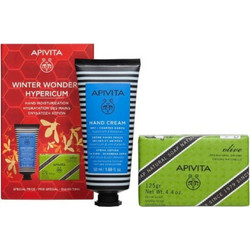 Apivita Winter Wonders Hypericum Hand Cream 50ml + Olive Soap 125gr