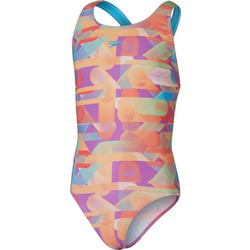 Speedo Digital Allover Leaderback Αθλητικό Παιδικό Μαγιό Ολόσωμο για Κορίτσι Πολύχρωμο 812377-17595