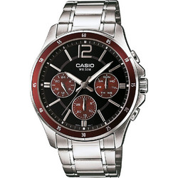 Casio Ανδρικό Ρολόι Χρονογράφος με Ασημί Μεταλλικό Μπρασελέ MTP-1374PD-5AVEF