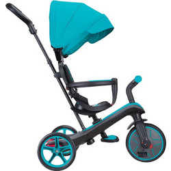 Globber Trike Explorer 4 in 1 Τρίκυκλο Ποδήλατο με Σκίαστρο & Χειρολαβή για 10+ Μηνών Γαλάζιο