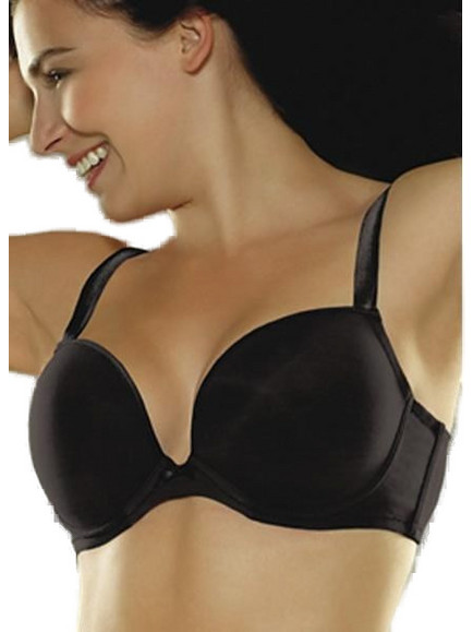 Wonderbra Σουτιέν Balconette Push Up με Μπανέλα Μαύρο 9145