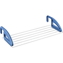 Metaltex Click Κρεμαστή Απλώστρα Ρούχων για Κάγκελα Μπαλκονιού Μεταλλική 60x32cm με Μήκος Απλώματος 3m