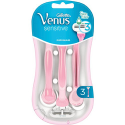 Gillette Venus Sensitive Γυναικείο Ξυραφάκι μιας Χρήσης με 3 Λεπίδες & Λιπαντική Ταινία 3τμχ