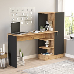 ArteLibre Camden Γραφείο από Μασίφ Ξύλο με Βιβλιοθήκη 152.3x40x120cm 15350088