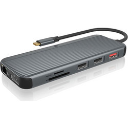 RaidSonic Icy Box IB-DK4060-CPD USB-C Docking Station με DisplayPort / HDMI 4K PD Ethernet και Σύνδεση 2 Οθονών