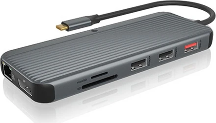 RaidSonic Icy Box IB-DK4060-CPD USB-C Docking Station με DisplayPort ...