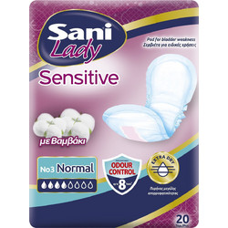 Sani Sensitive No3 Normal Σερβιέτες Ακράτειας 4 Σταγόνες 20τμχ