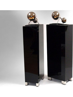 Duevel Planets Carbon Ζεύγος Ηχείων Hi-Fi Δαπέδου 50W 2 Δρόμων Black Gloss