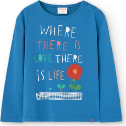 Boboli Παιδικό T-Shirt Μακρυμάνικο Μπλε 409069