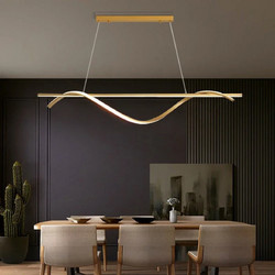 Home Lighting Κρεμαστό Φωτιστικό Οροφής Μονόφωτο LED Χρυσό 77-50451
