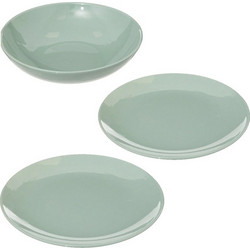 Secret de Gourmet Colorama Mint Σετ Πιάτα Φαγητού Πορσελάνης Πράσινο Mint 18τμχ 3560232840920