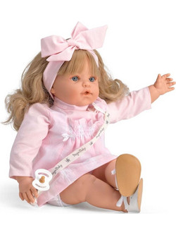 Magic Baby Κούκλα που Κλαίει Susy Pink Dress