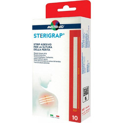Master Aid Sterigrap Αποστειρωμένα Αυτοκόλλητα Ράμματα 10x0.6cm 10τμχ