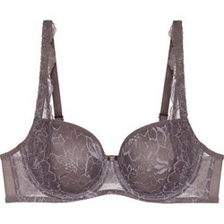 Triumph Amourette Charm Σουτιέν Balconette Push Up με Μπανέλα Ανθρακί 10214460-3091