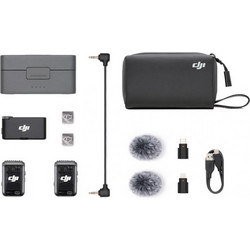 DJI MIC 2 Σετ 2 Μικρόφωνα Πέτου USB-C / Lightning (2 TX + 1 RX + Charging Case)